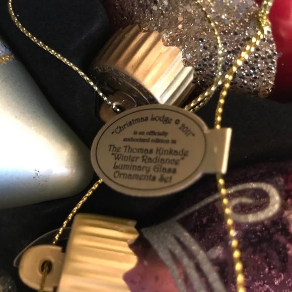 Bradford Exchange 4 Thomas Kinkade Christmas Light up luminary Ornaments NIB - Picture 10 of 10